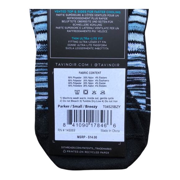 Tavi Noir NWT Supportive Ultralight Low-Rise Parker Quick Dry Socks Breezy Small - Picture 7 of 8